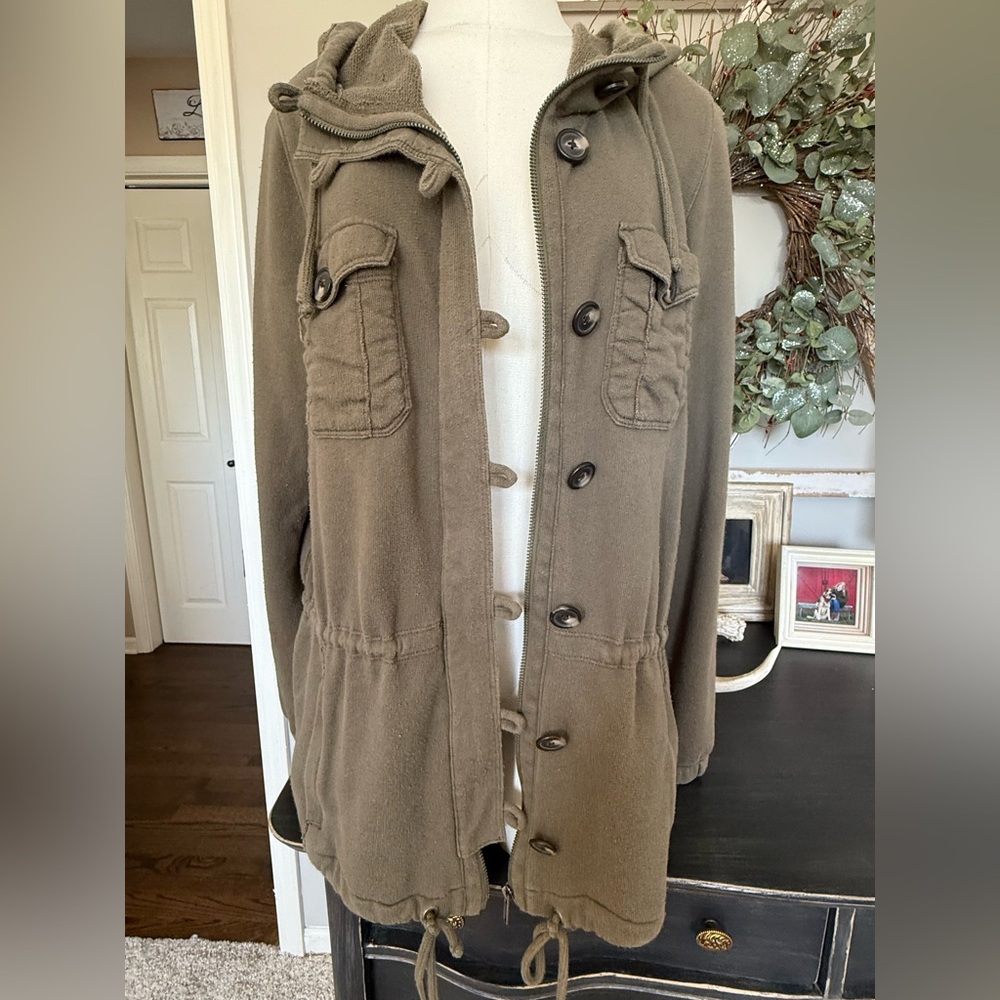 Olive Green Button-Up Jacket